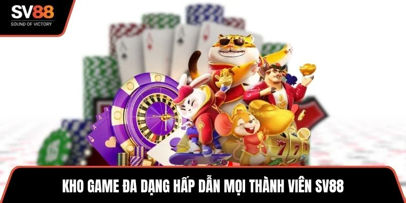 Kho game đa dạng hấp dẫn mọi thành viên SV88